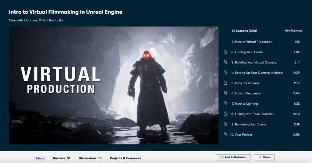 Intro to Virtual Filmmaking in Unreal Engine