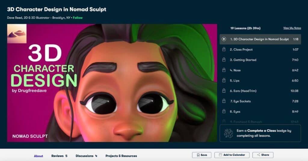 3D Character Design in Nomad Sculpt
