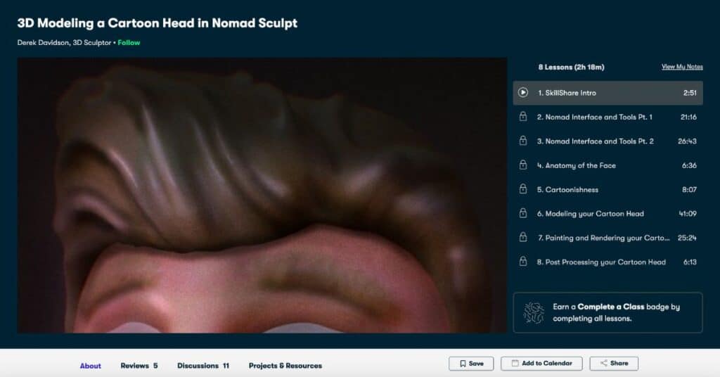 3D Modeling a Cartoon Head in Nomad Sculpt