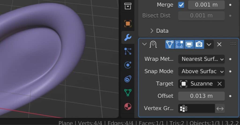 Blender Retopology - Adjust ShrinkWrap Modifier
