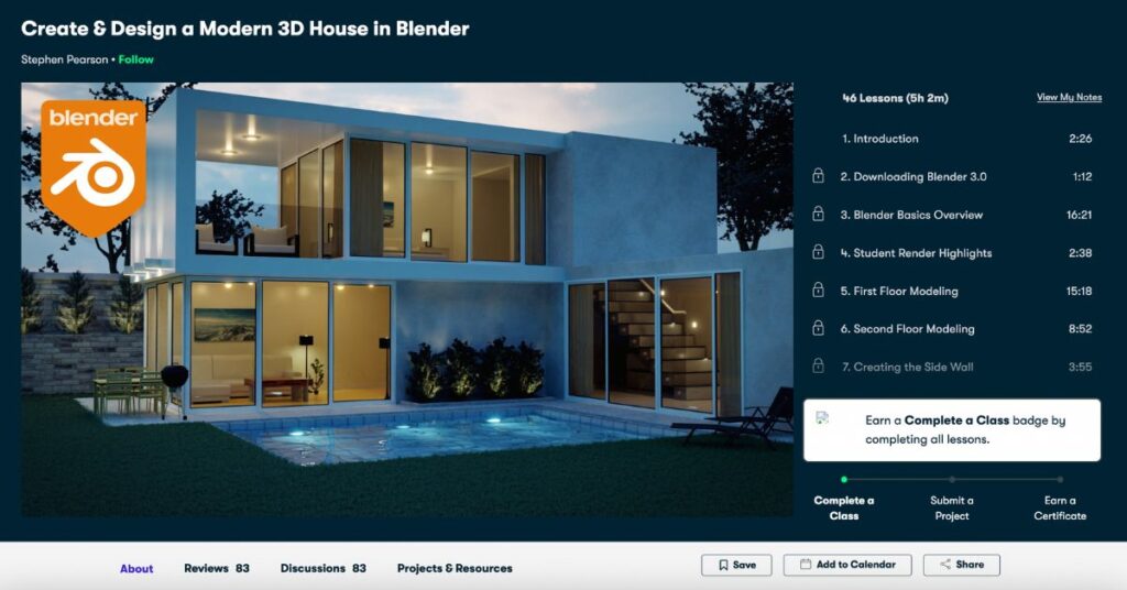 Create & Design a Modern 3D House in Blender