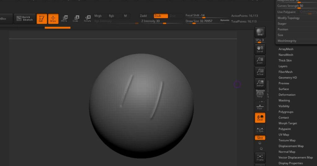 DamStandard Brush Effect