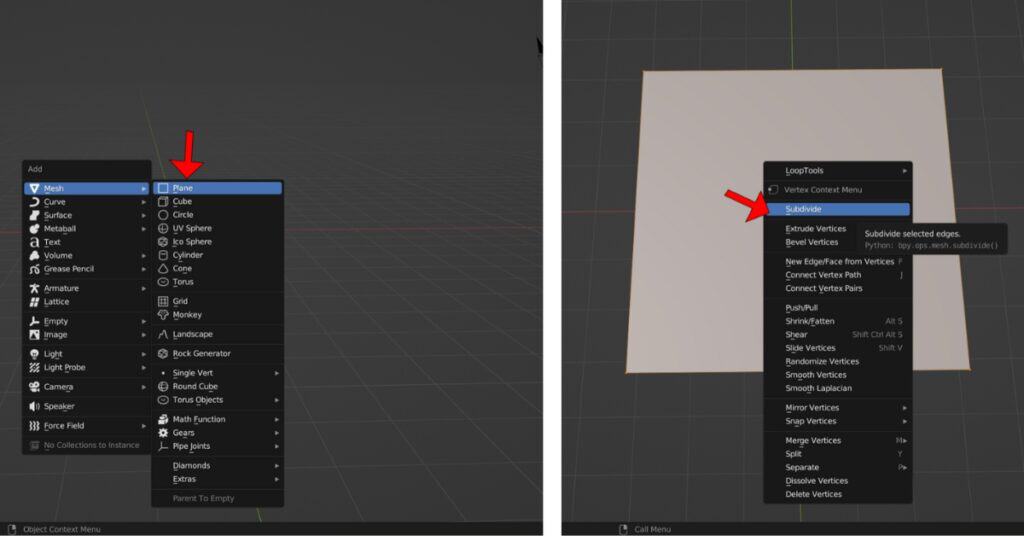How to make grass in Blender - step 1