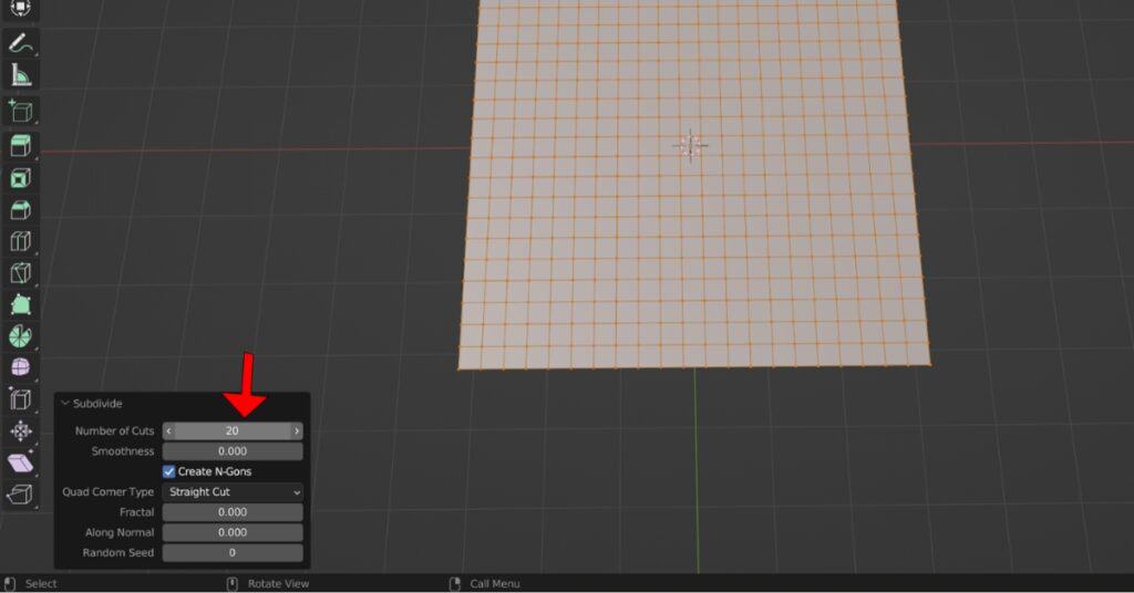 How to make grass in Blender - step 2