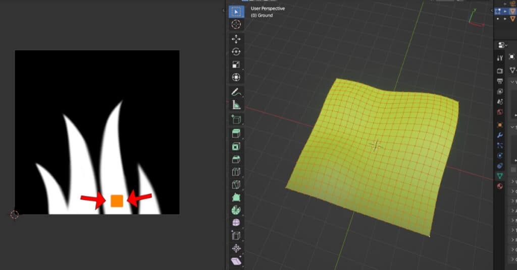 How to make grass in Blender - step 14