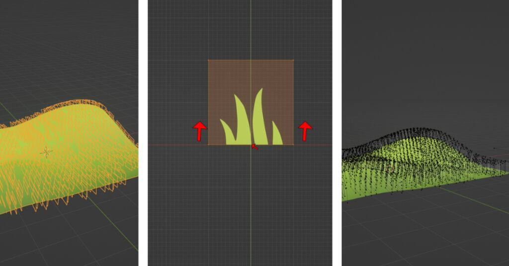 How to make grass in Blender - step 16