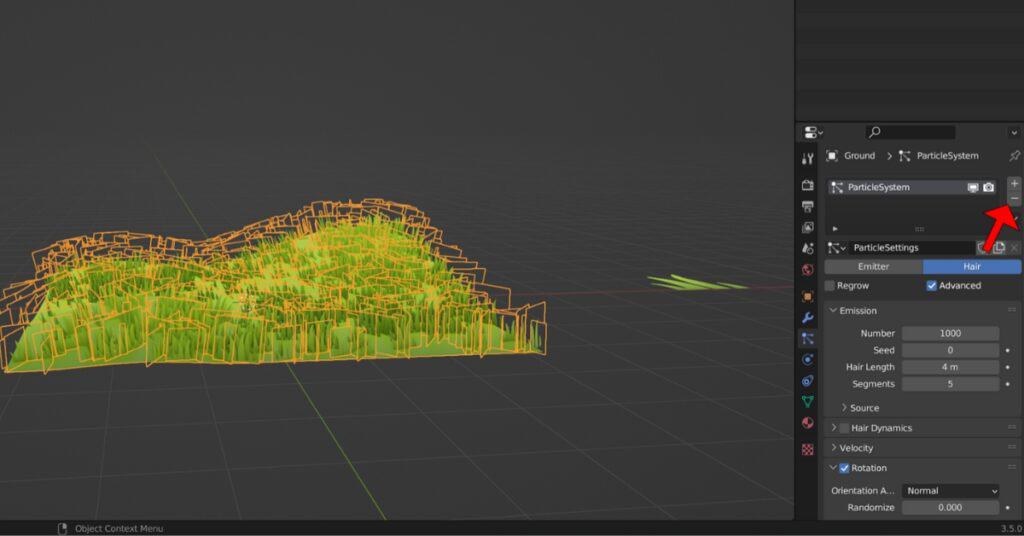 How to make grass in Blender - step 21