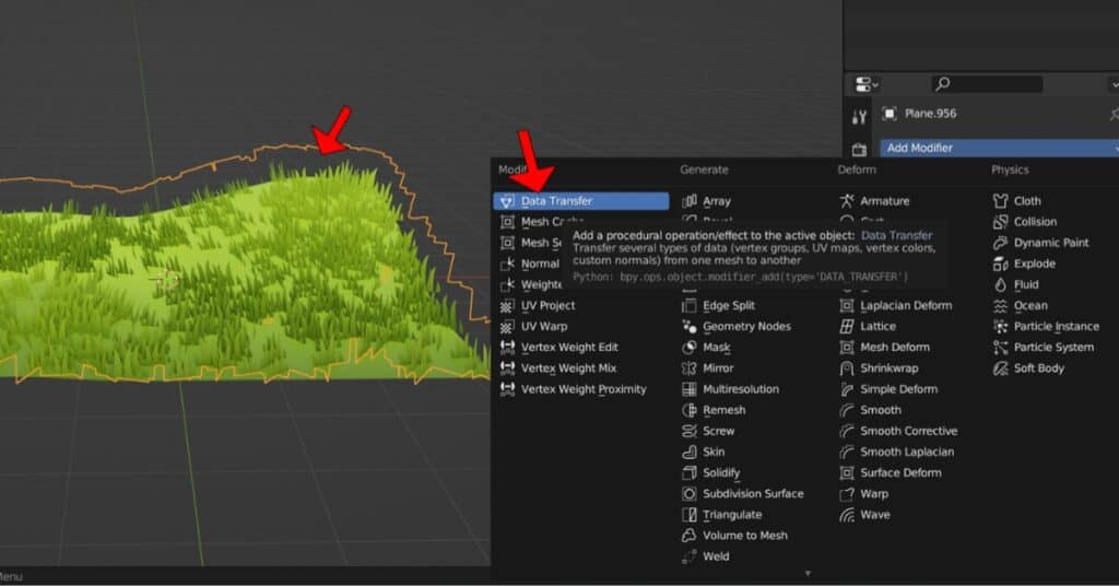 How to make grass in Blender - step 22