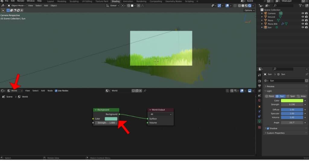 How to make grass in Blender - step 26