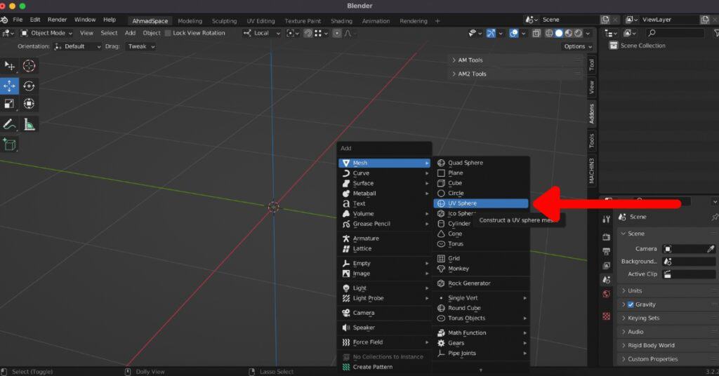 How to fill holes in Blender - step 1