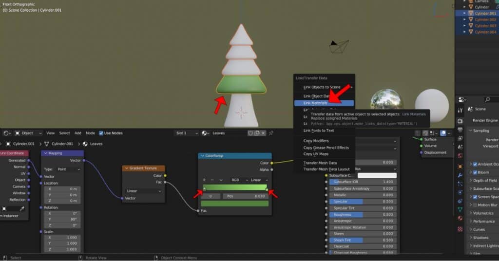 How to make a 3D tree in Blender - step 17