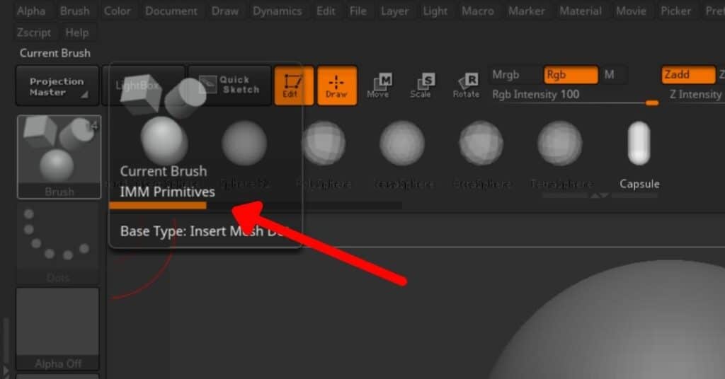 IMM Primitives Brush