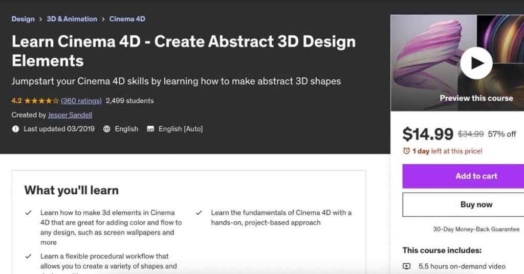 Cinema 4D tutorial screenshot - step 3