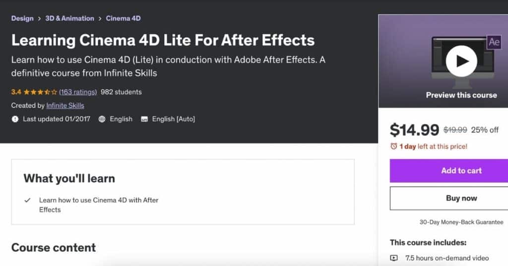 Cinema 4D tutorial screenshot - step 2