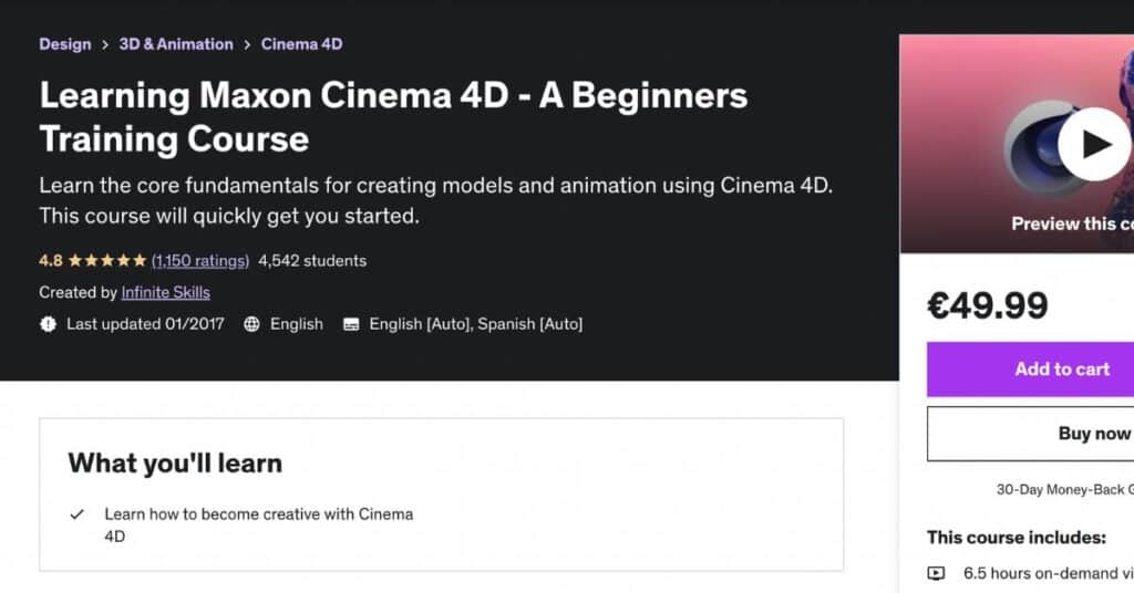 Learning Maxon Cinema 4D - A Beginners Training Course