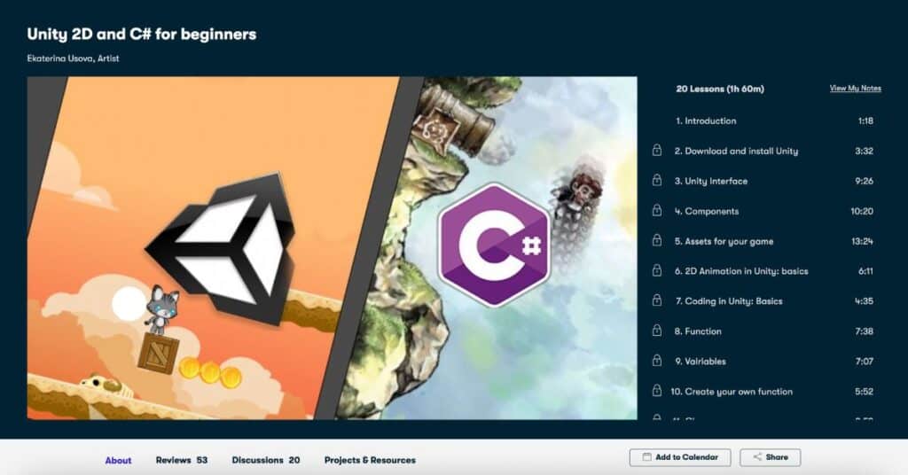 Unity 2D and C# for beginners