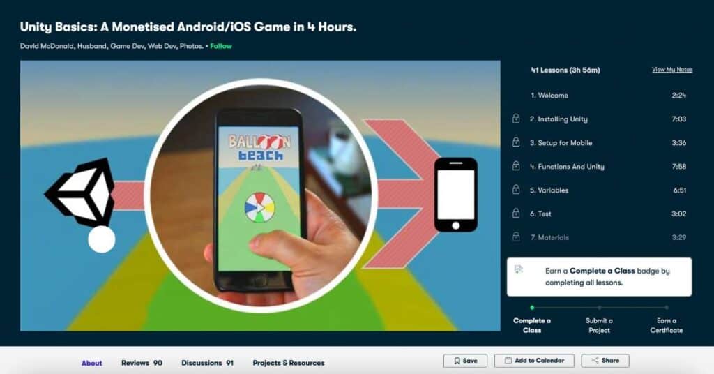 Unity Basics: A Monetised Android/iOS Game in 4 Hours