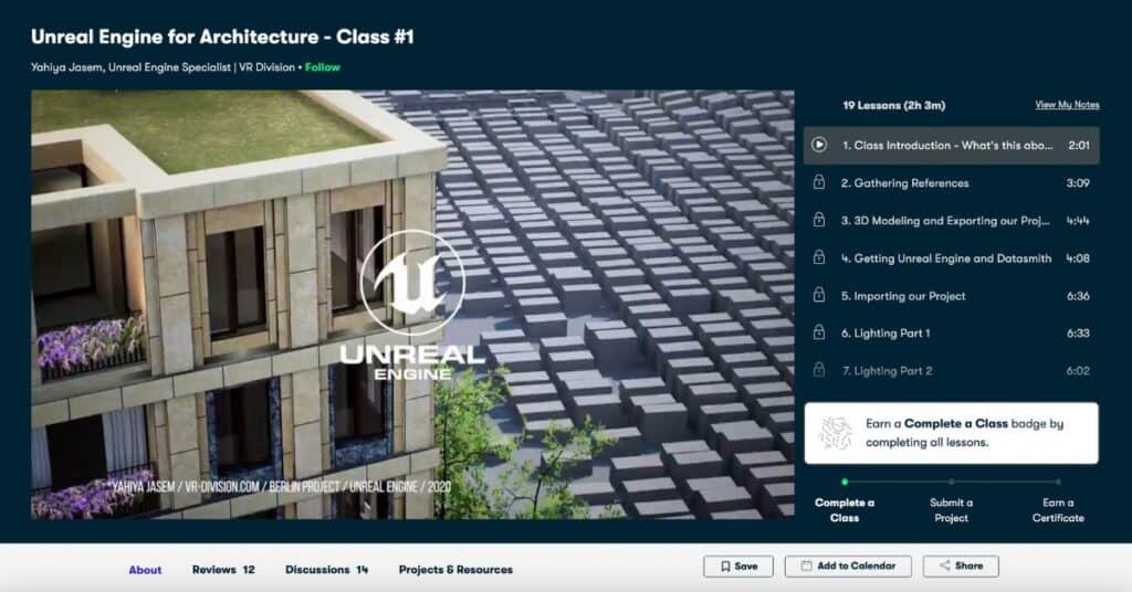 Unreal Engine for Architecture Class 1