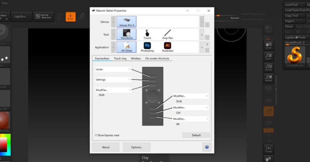 Wacom Tablet Properties