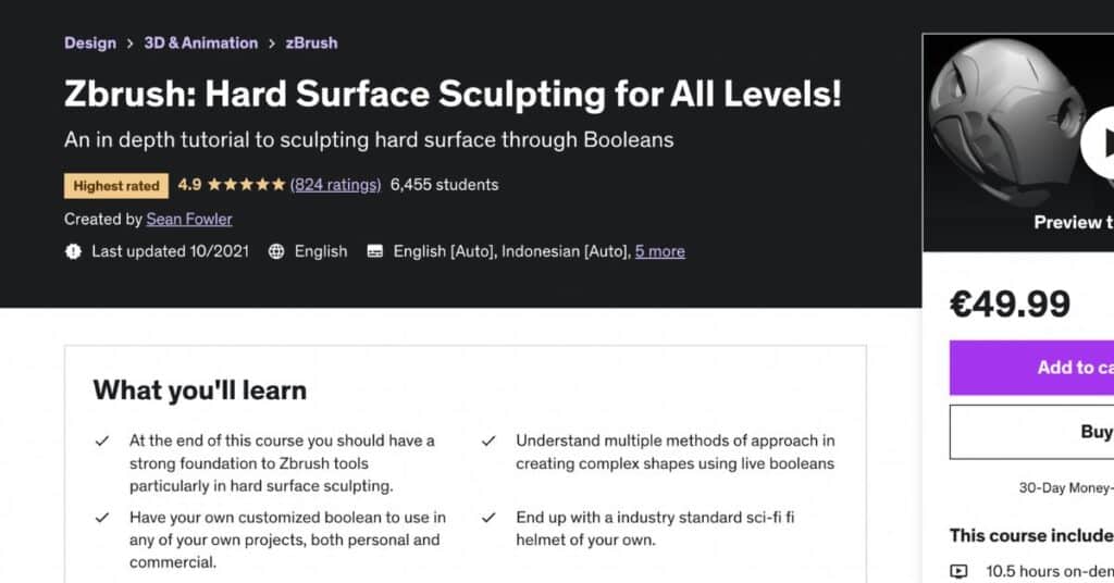 Zbrush Hard Surface Sculpting for All Levels